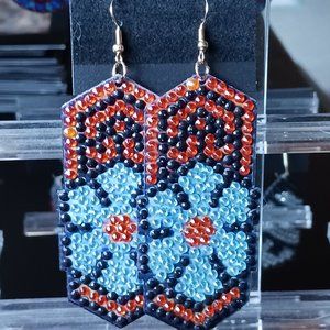 Handcrafted earrings flower